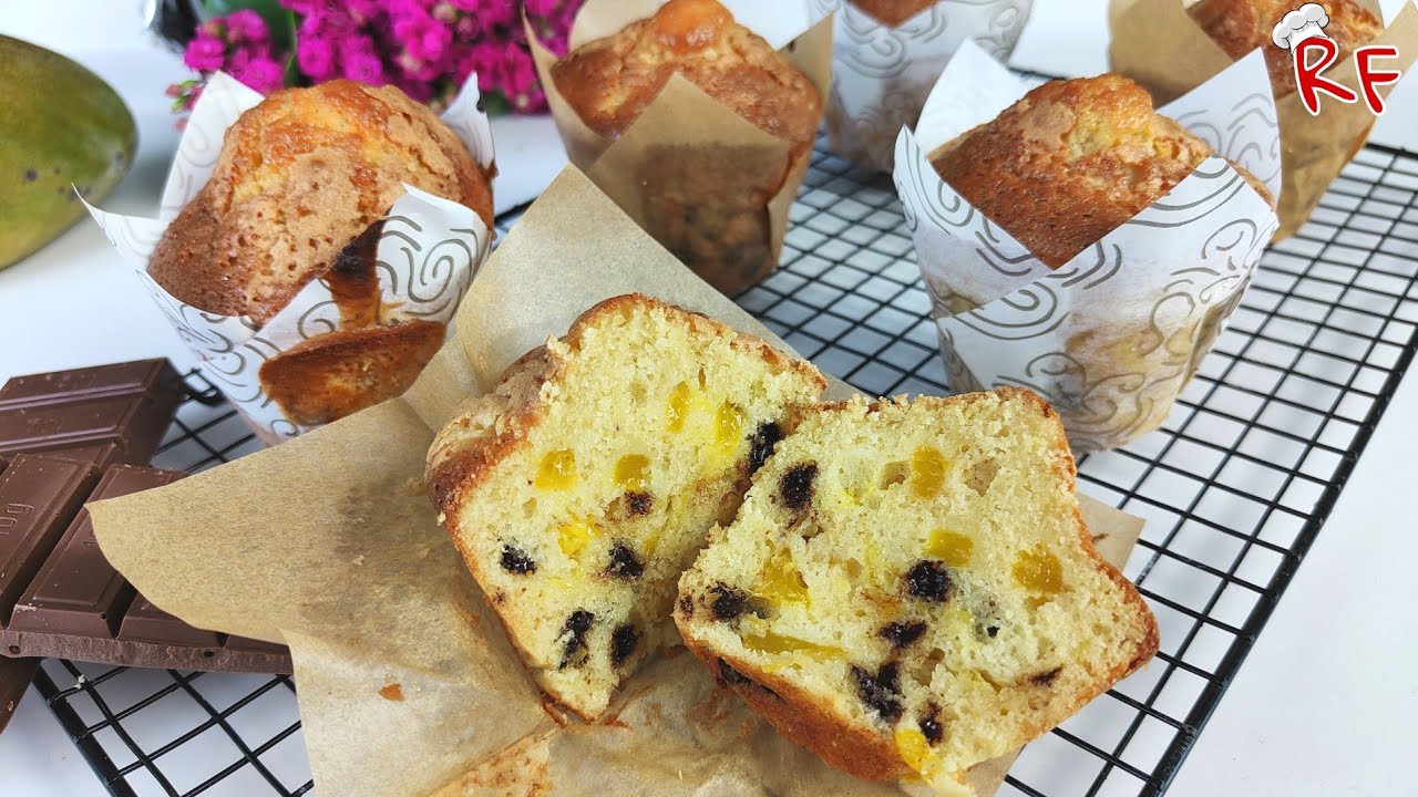Muffins de durazno y mango