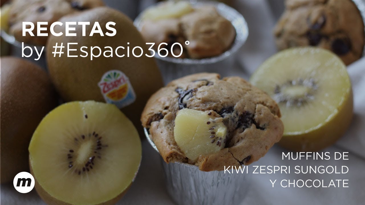 Muffins de kiwi y coco