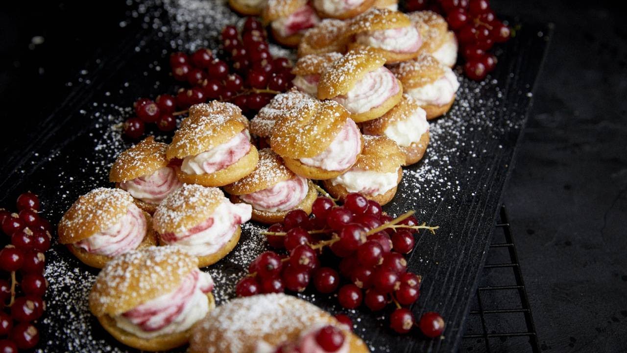 Profiteroles de frambuesa