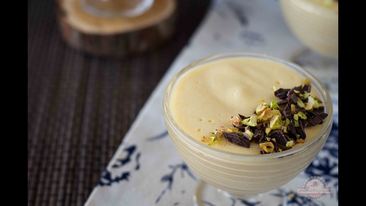 Receta de Bavarois de melocotón en almíbar