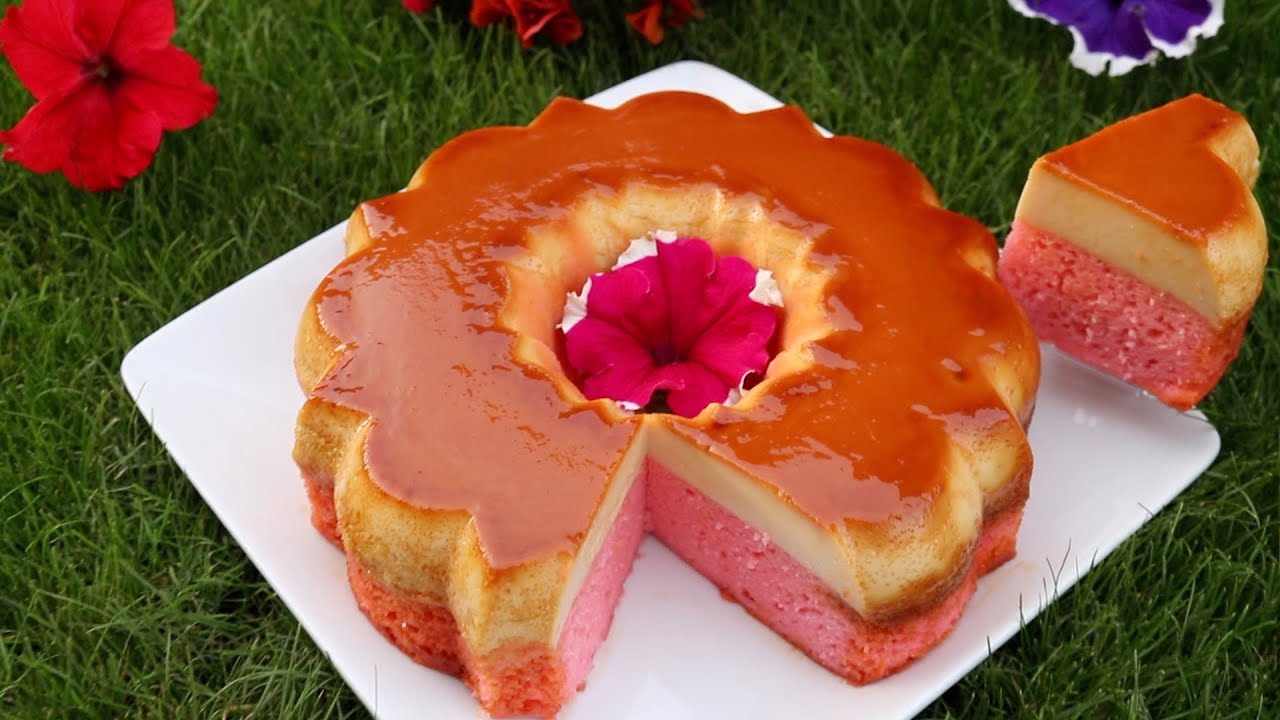 Receta de Chocoflan de fresa