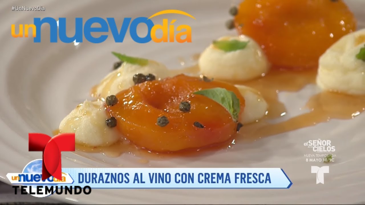 Receta de Duraznos al vino