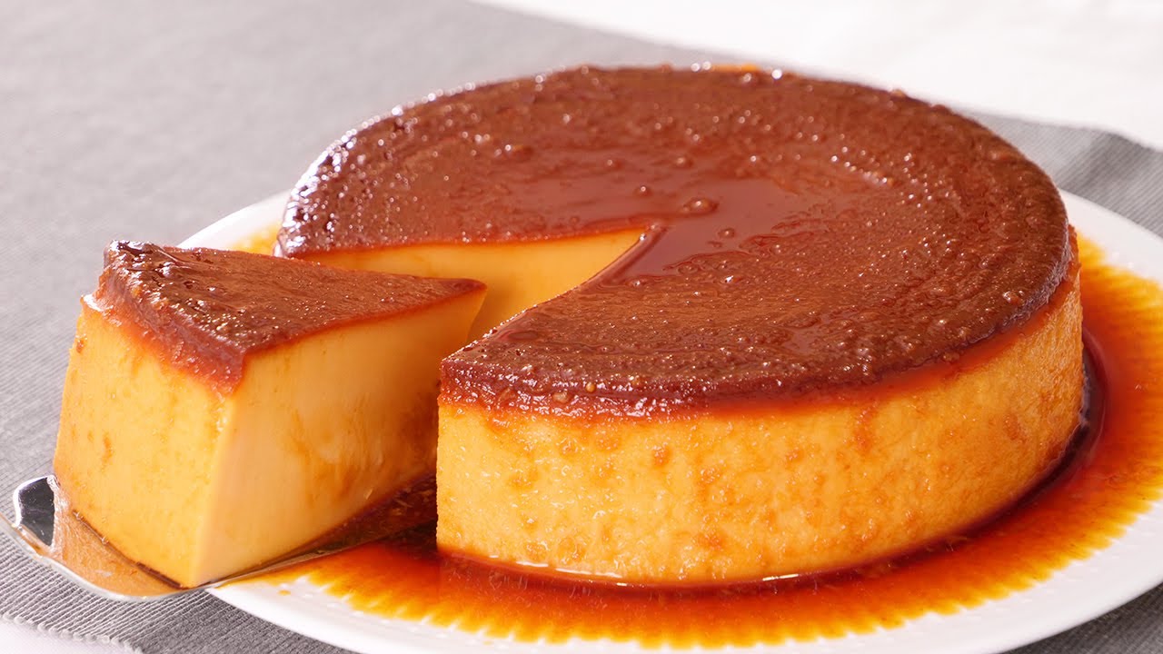 Receta de Flan con base de galletas María
