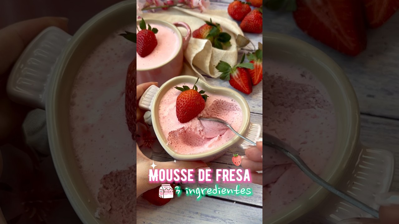 Receta de Fresas con crema dulce