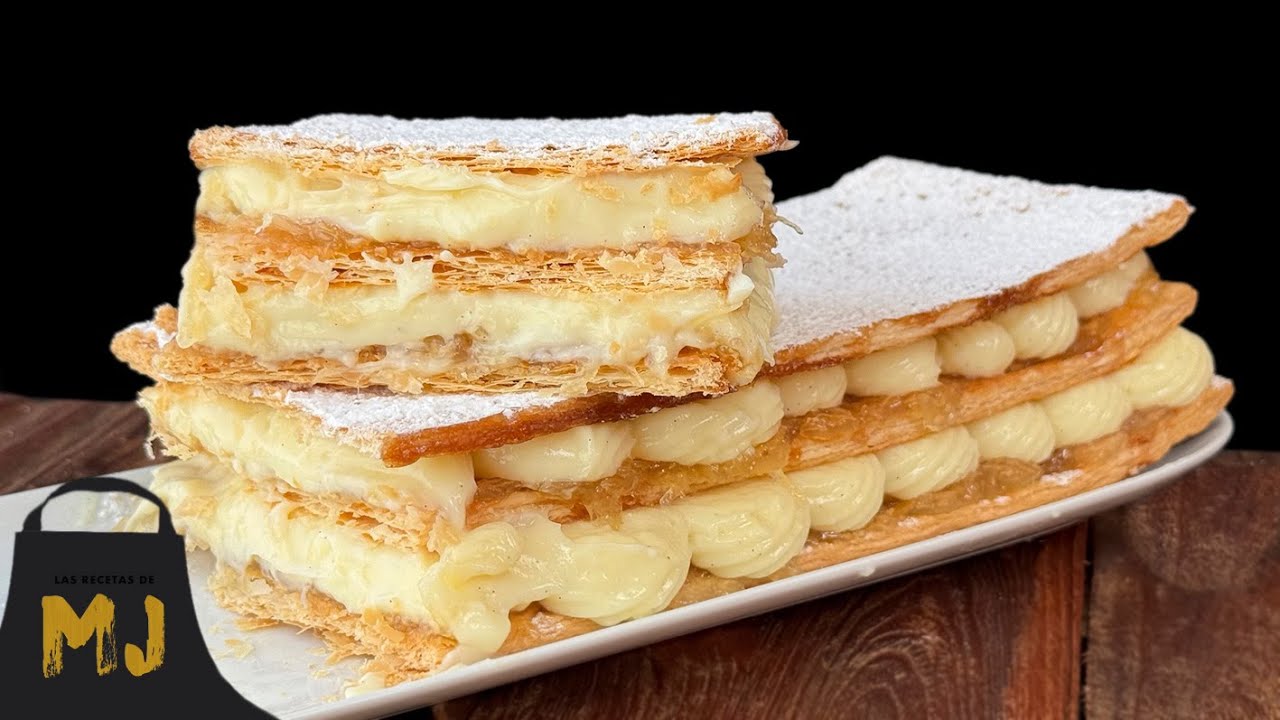 Receta de Milhojas de crema