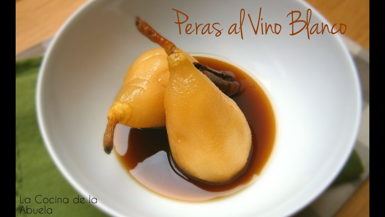 Receta de Peras al vino blanco