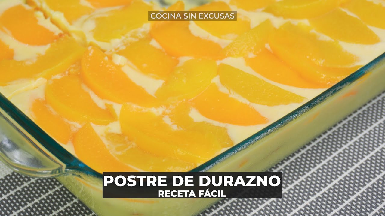 Receta de Postre de durazno con galletas