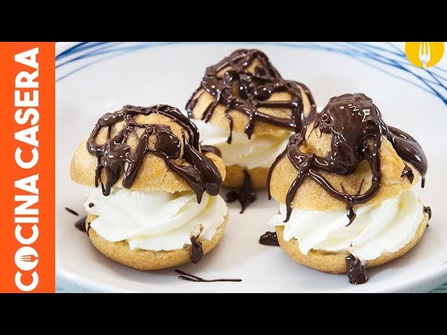 Receta de Profiteroles de nata y chocolate