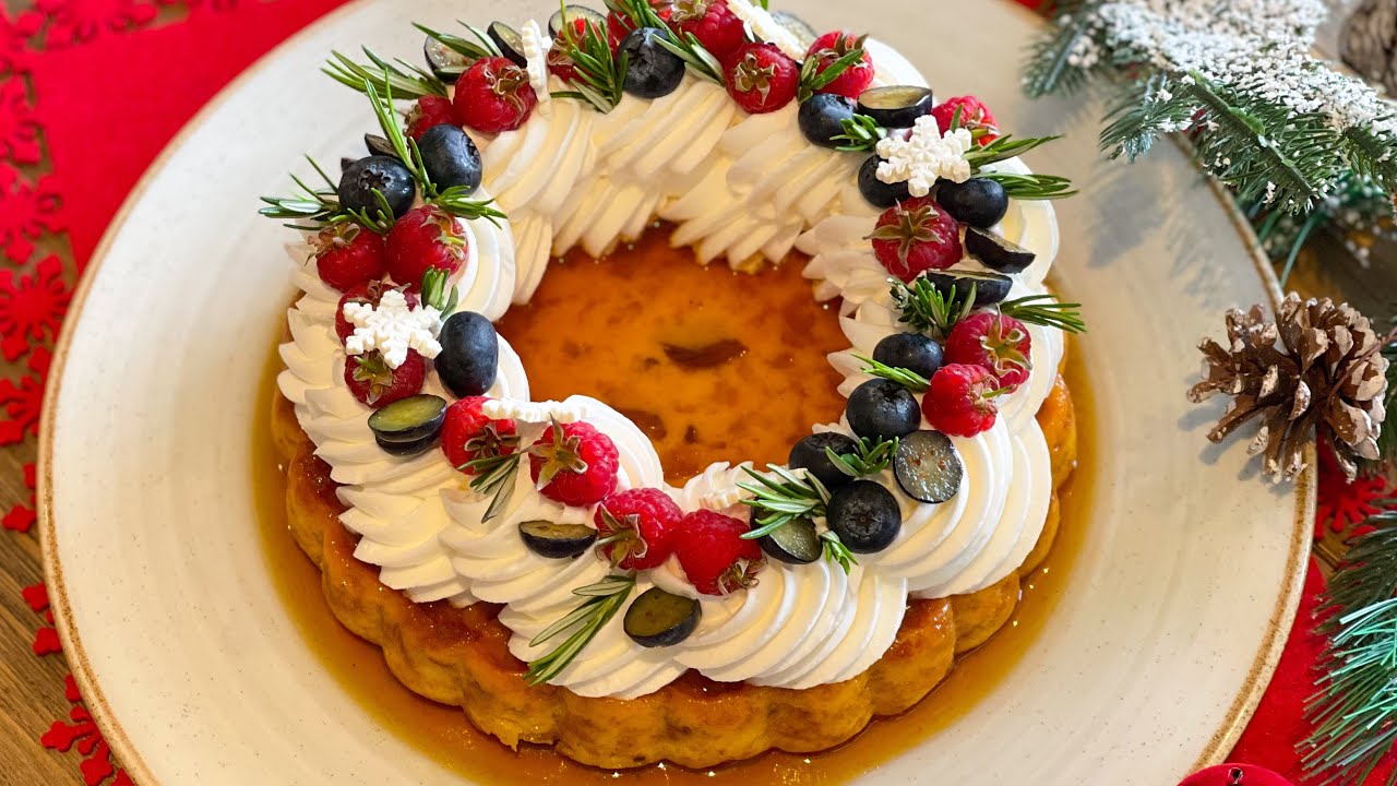 Receta de Pudin de pan navideño