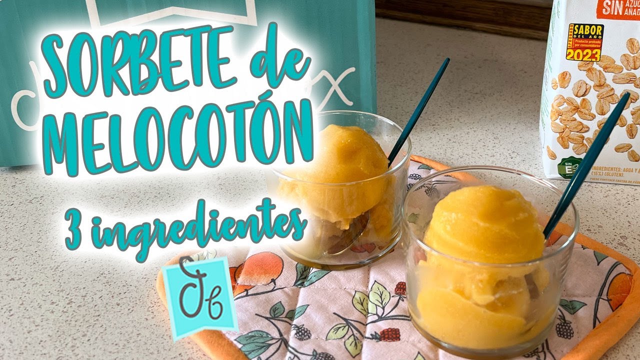 Receta de Sorbete de melocotón y limón