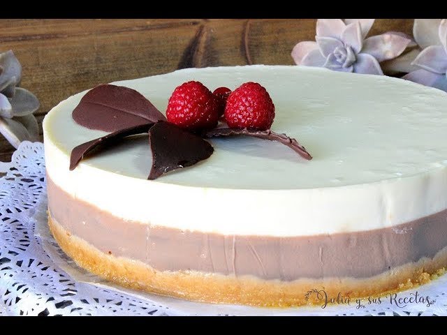 Receta de Tarta de dos chocolates sin horno