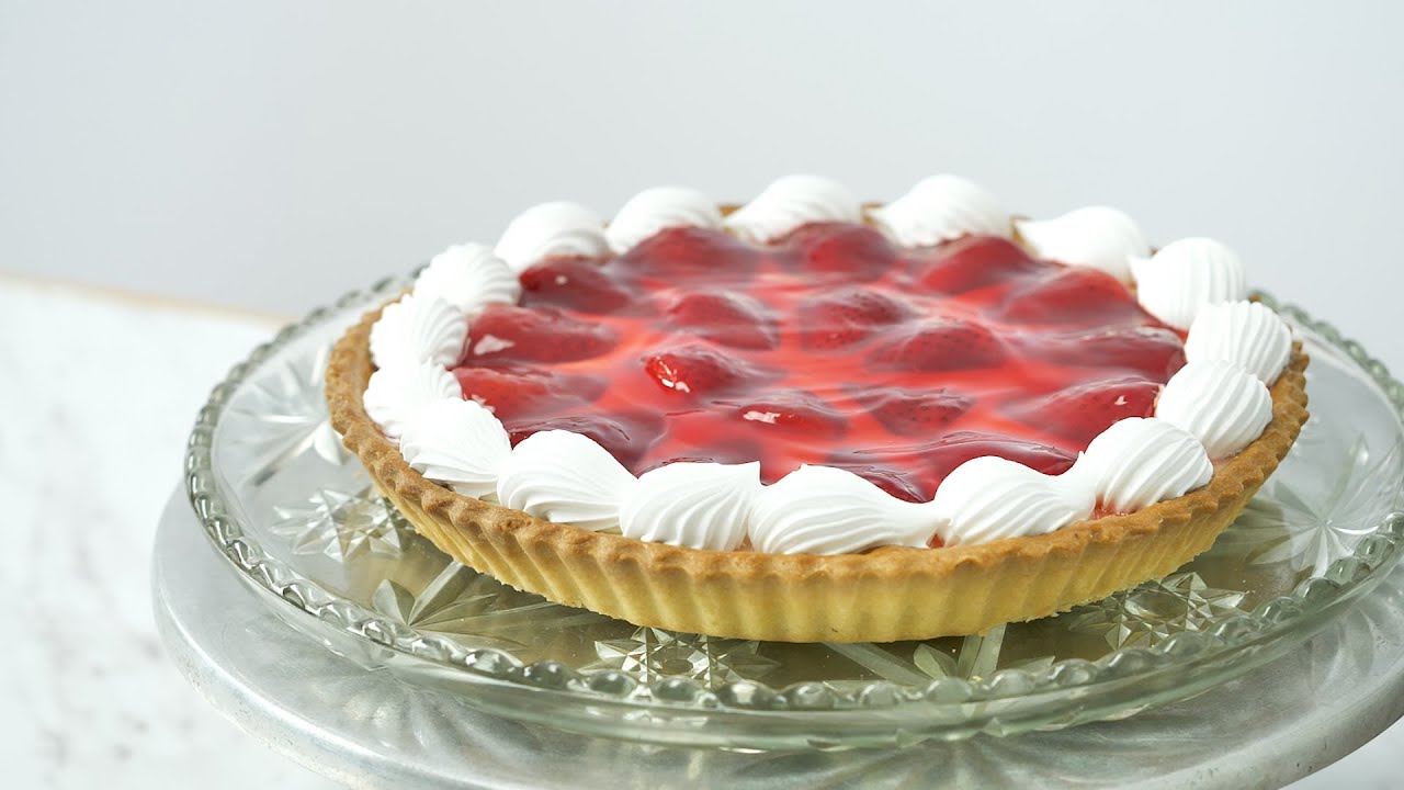 Receta de Tarta de fresas con crema pastelera