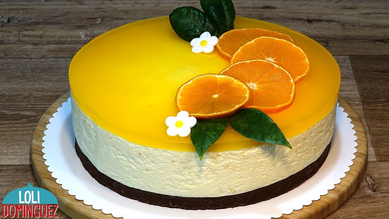 Receta de Tarta de naranja y chocolate sin horno
