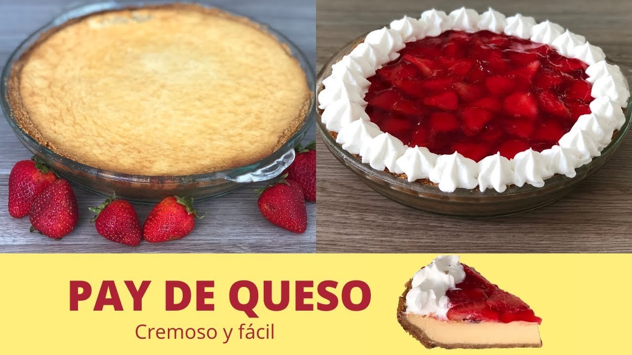 Receta de pay de queso con fresa