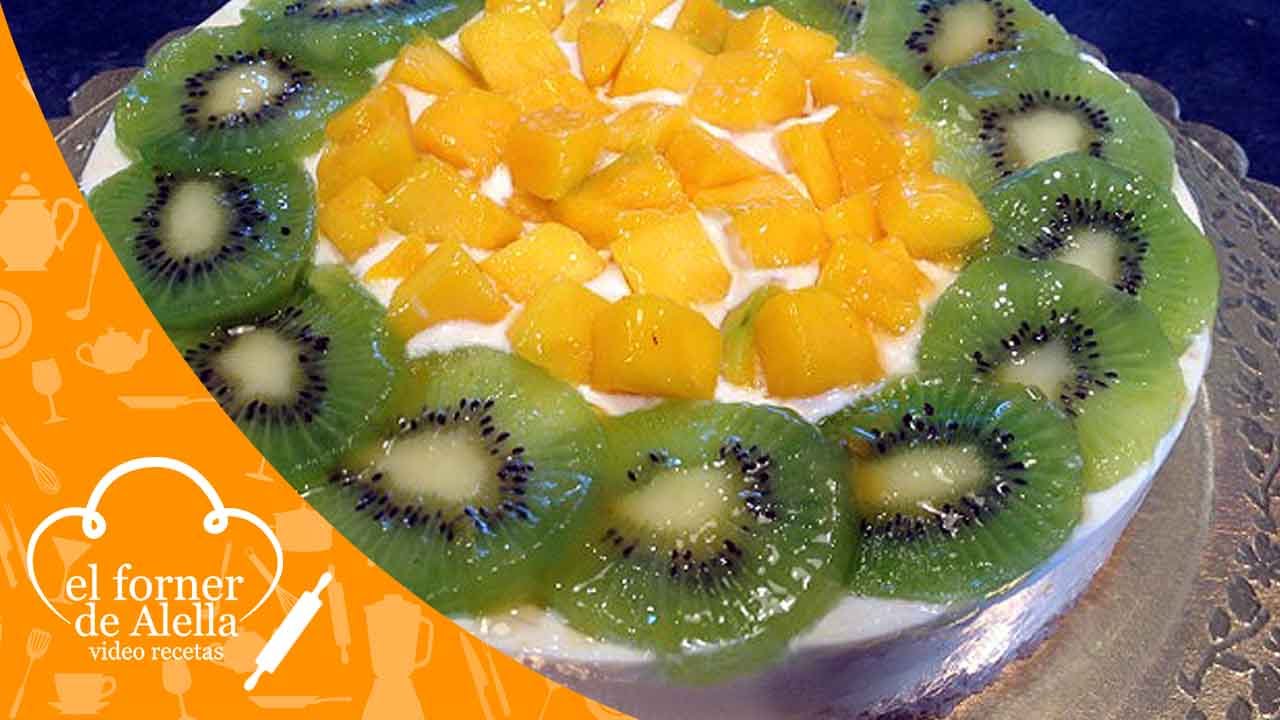 Tarta de kiwi y mango