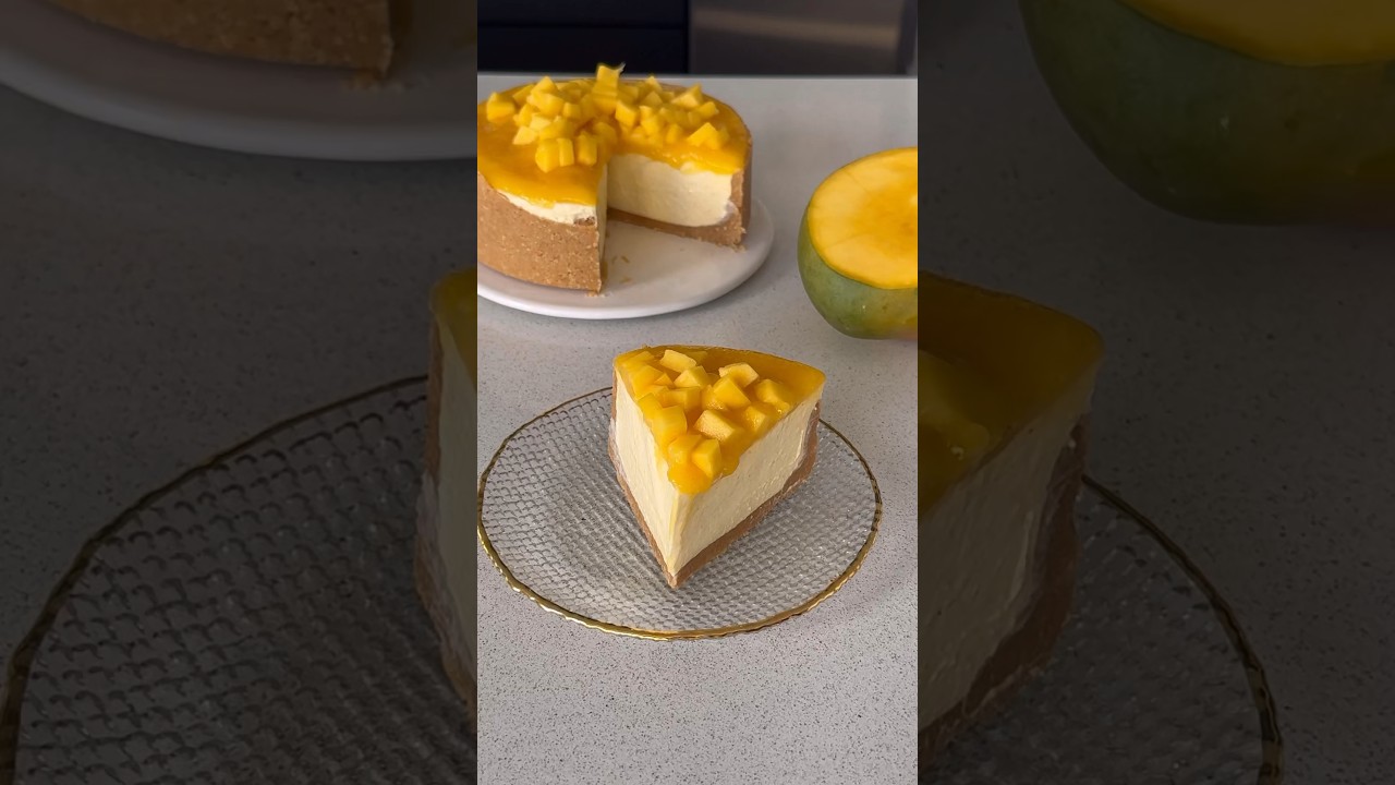 Tarta de mango y plátano