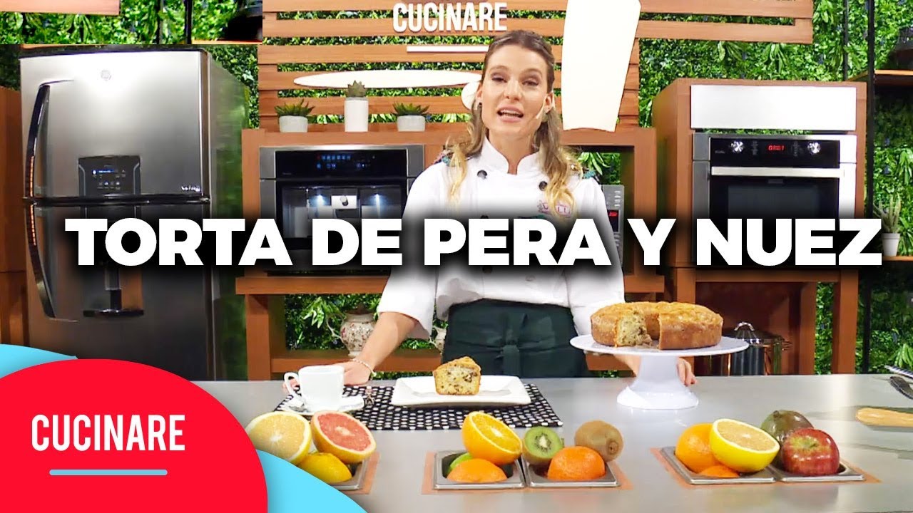 Tarta de pera y nuez