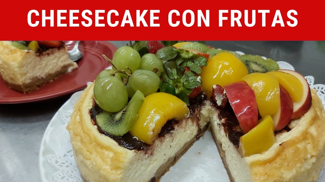 Tarta de queso con frutas