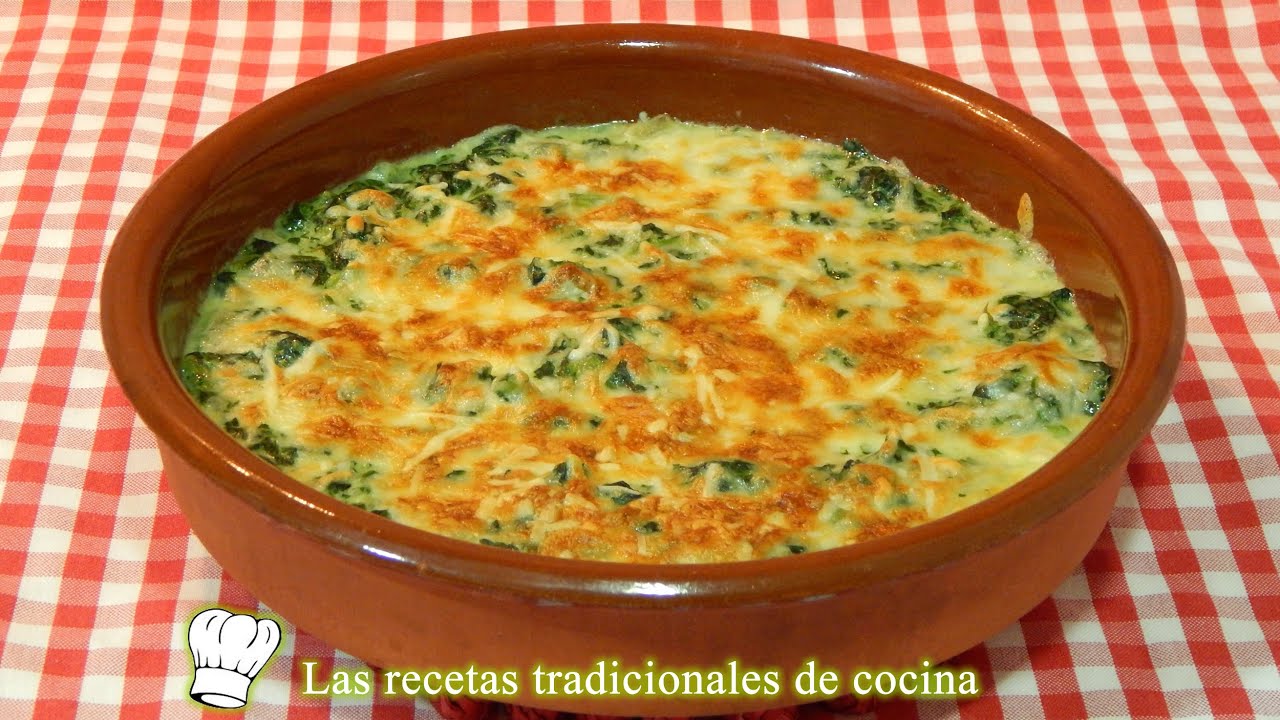 Acelgas gratinadas con bechamel vegetal