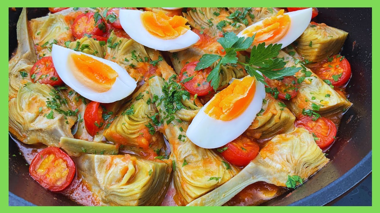 Alcachofas guisadas con tomate