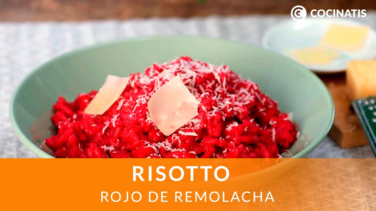 Arroz con remolacha y queso vegetal cremoso