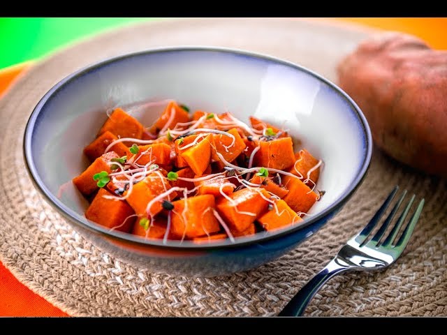 Batata glaseada con maple