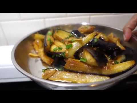 Berenjena con sésamo y jengibre