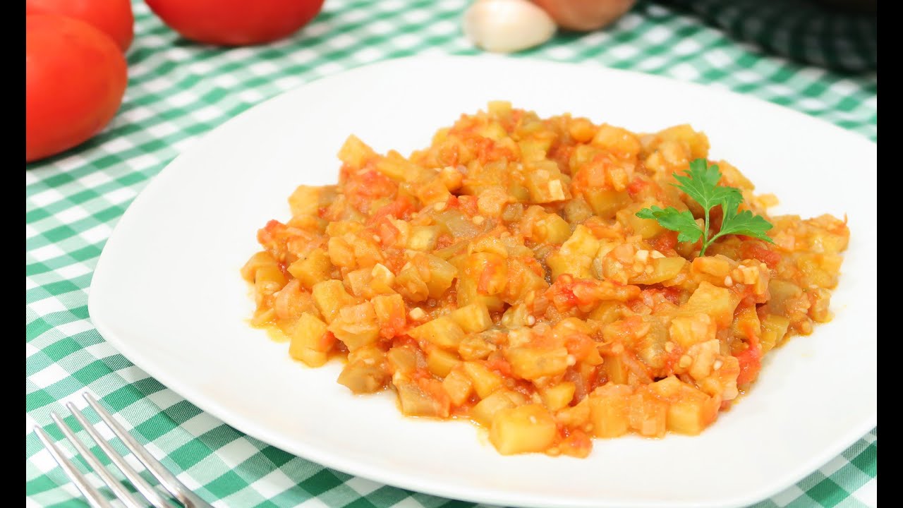 Berenjena con tomate seco