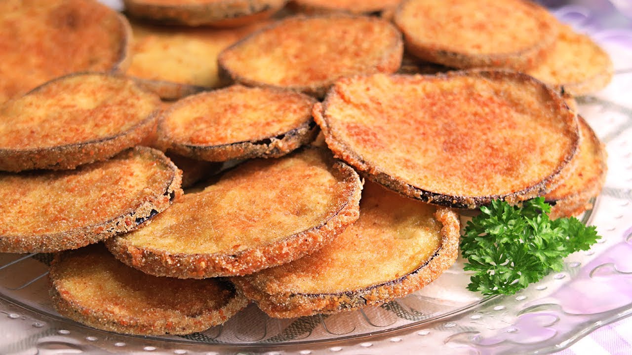 Berenjena en tiras fritas