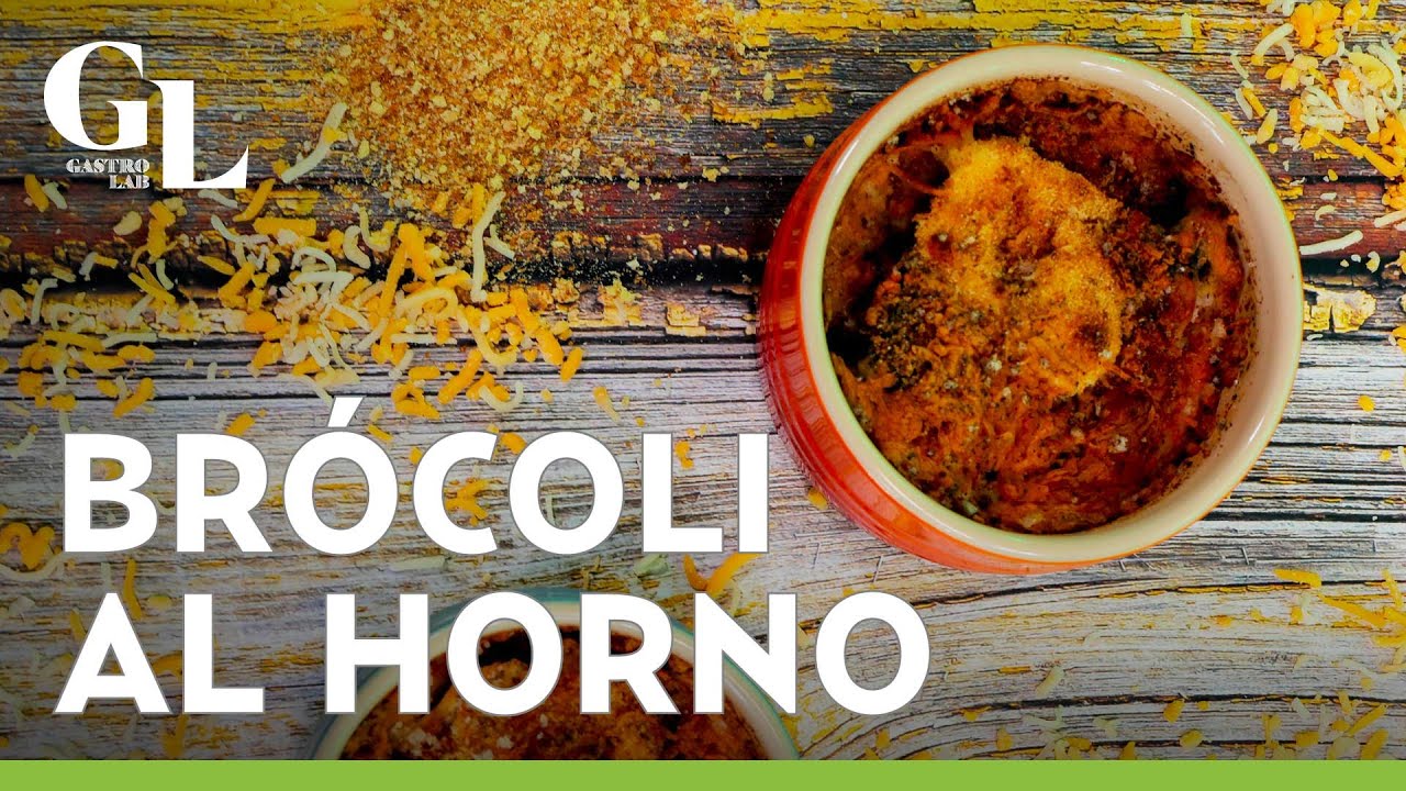 Brócoli gratinado con pan rallado crujiente