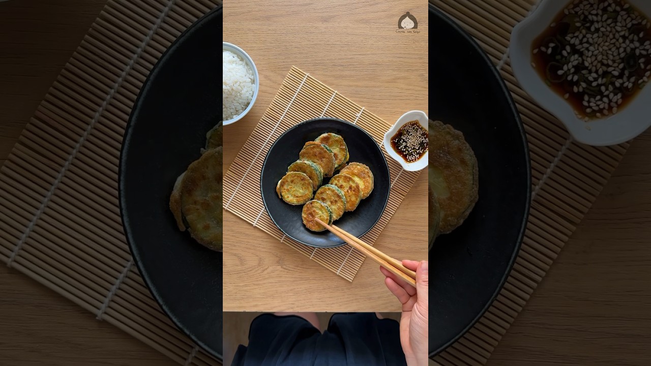 Calabacín glaseado con miel y jengibre