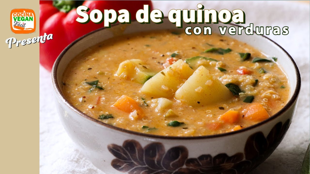 Caldo de verduras con quinoa