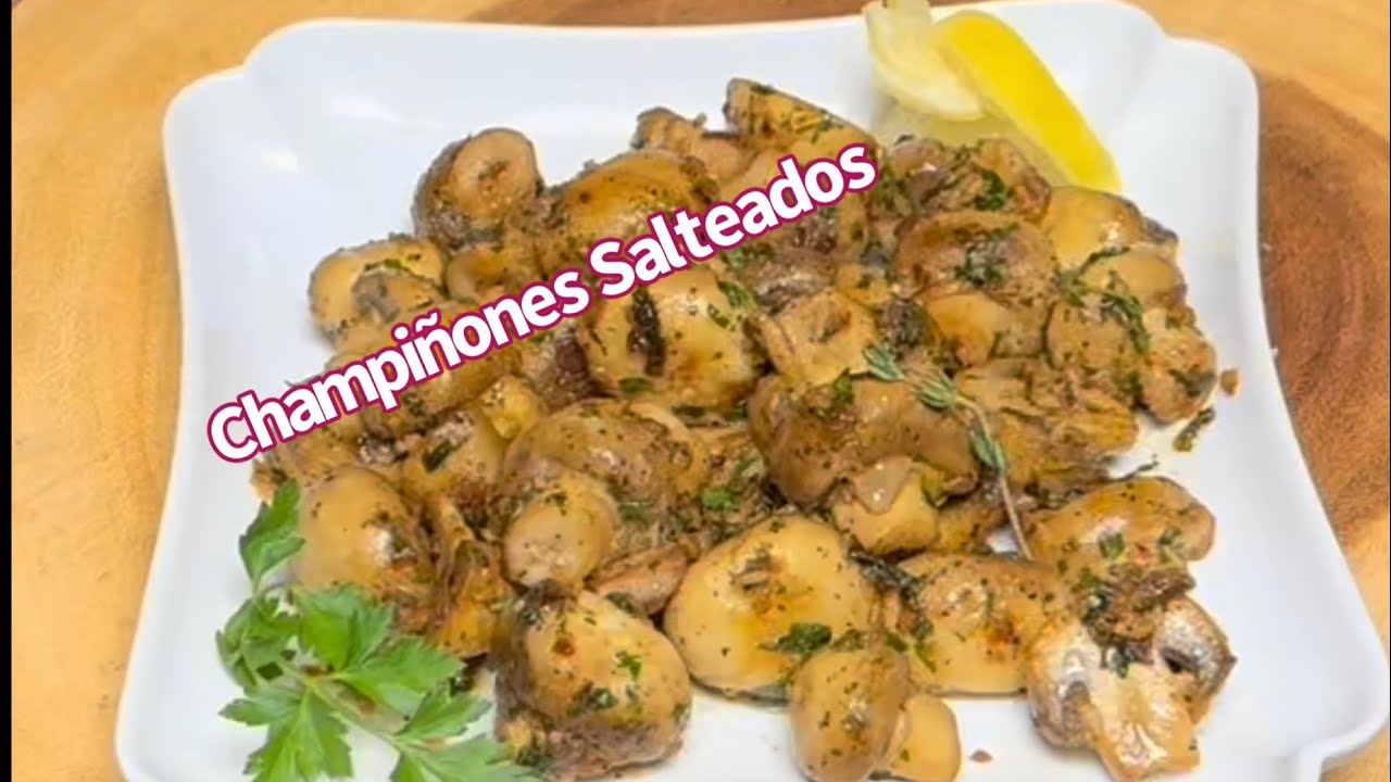 Champiñones con mantequilla de ajo