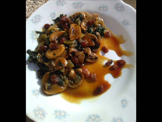 Champiñones con salsa teriyaki