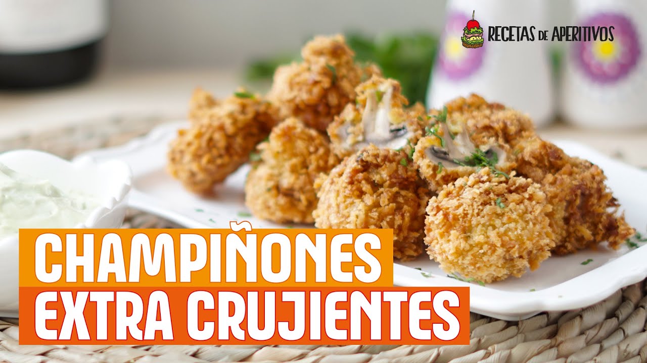 Champiñones crujientes con panko al horno
