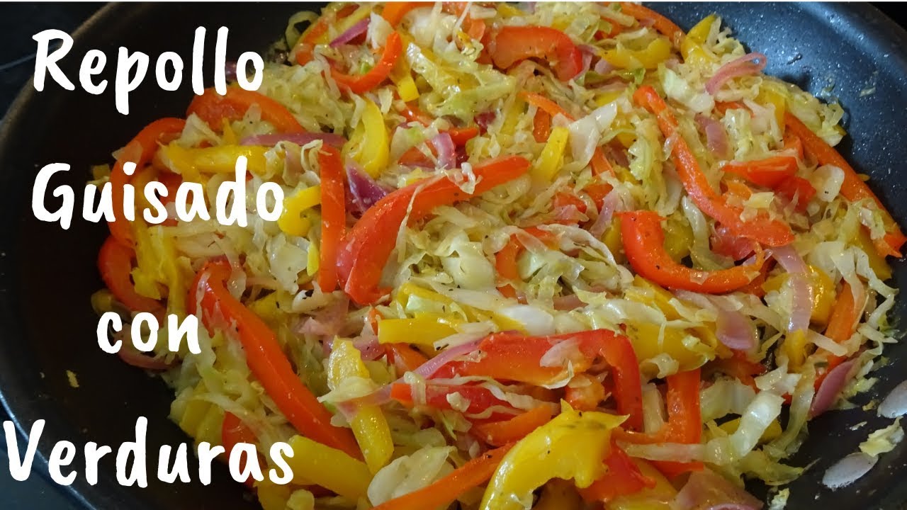 Col salteada con pimientos