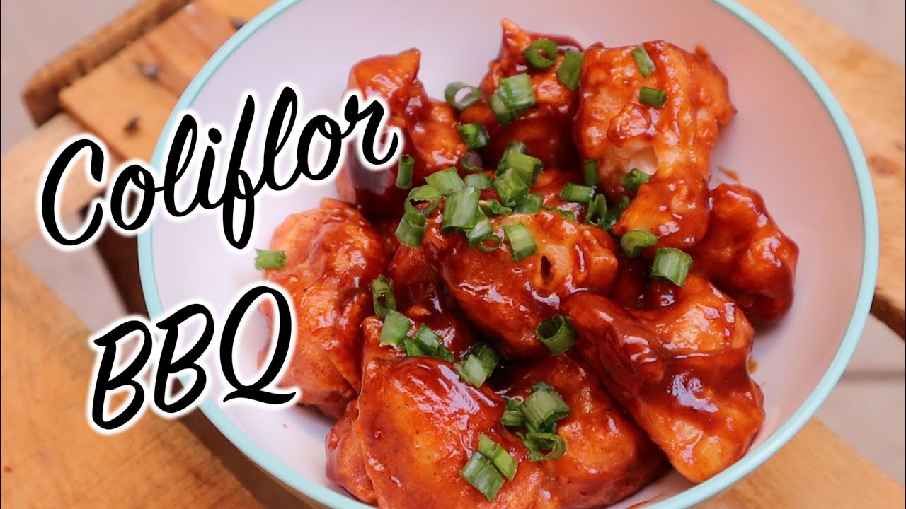 Coliflor con salsa bbq vegetal