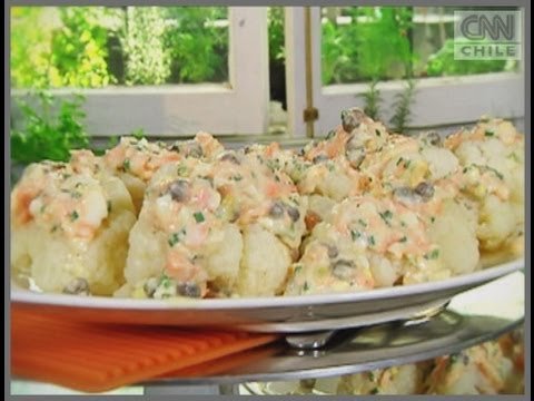 Coliflor con salsa tártara vegetal