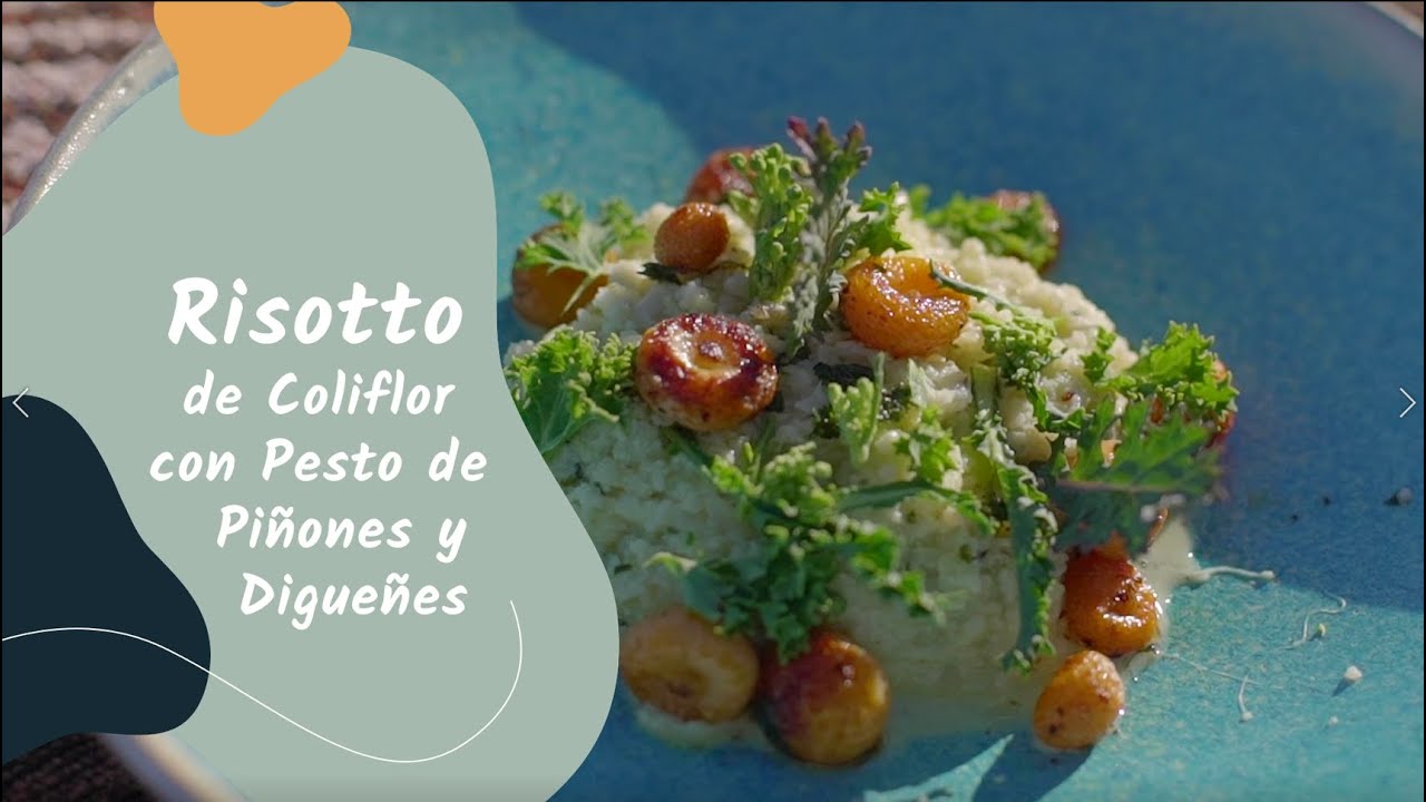 Coliflor estilo pesto de albahaca y piñones