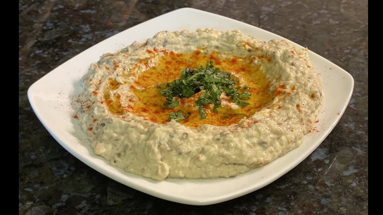 Crema de berenjena asada con tahini