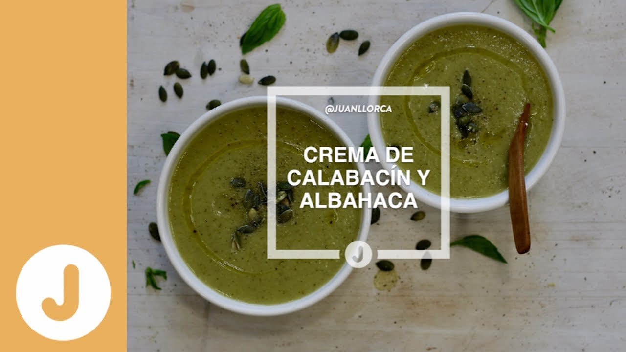 Crema de calabaza con albahaca