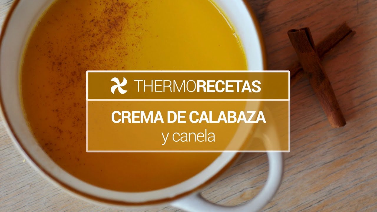 Crema de calabaza con canela y crema