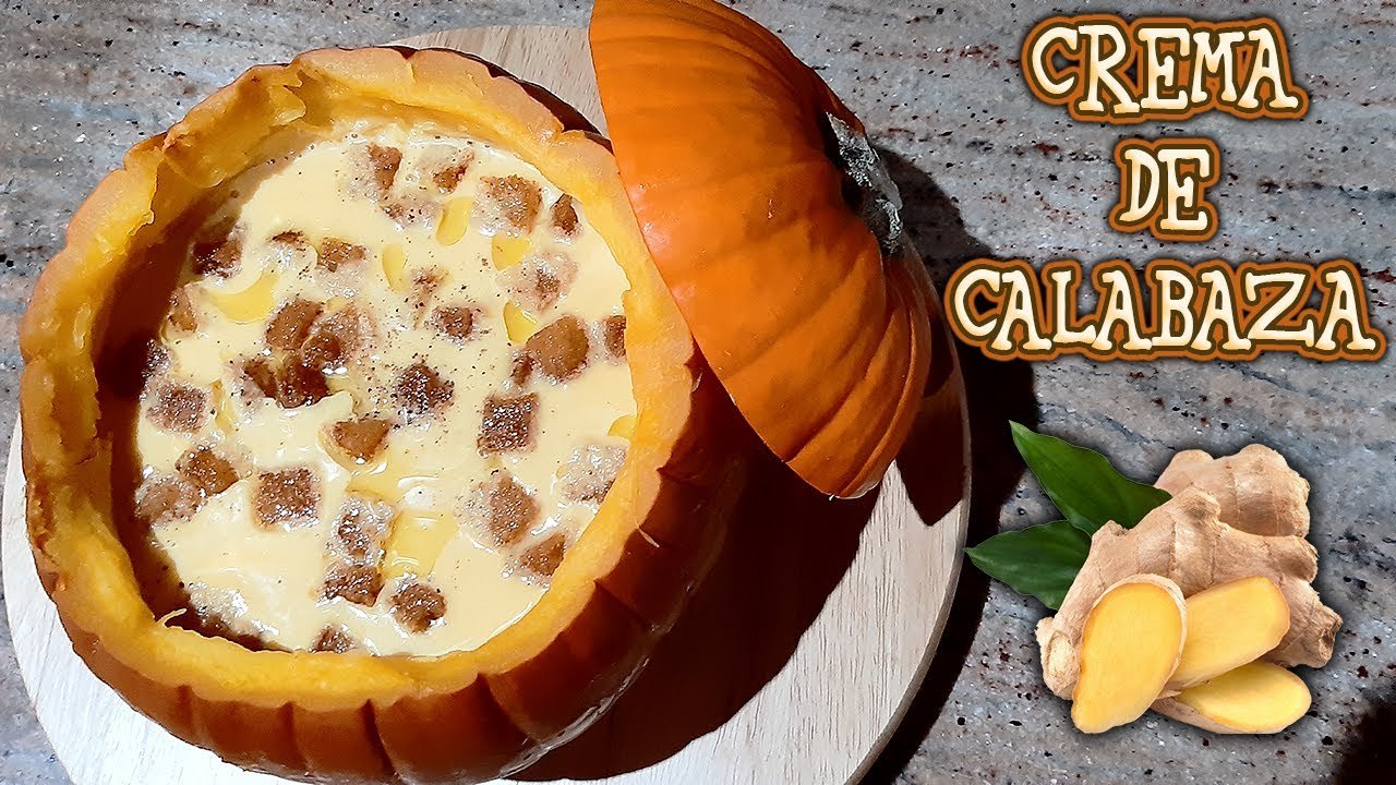 Crema de calabaza con jengibre y coco perfumado