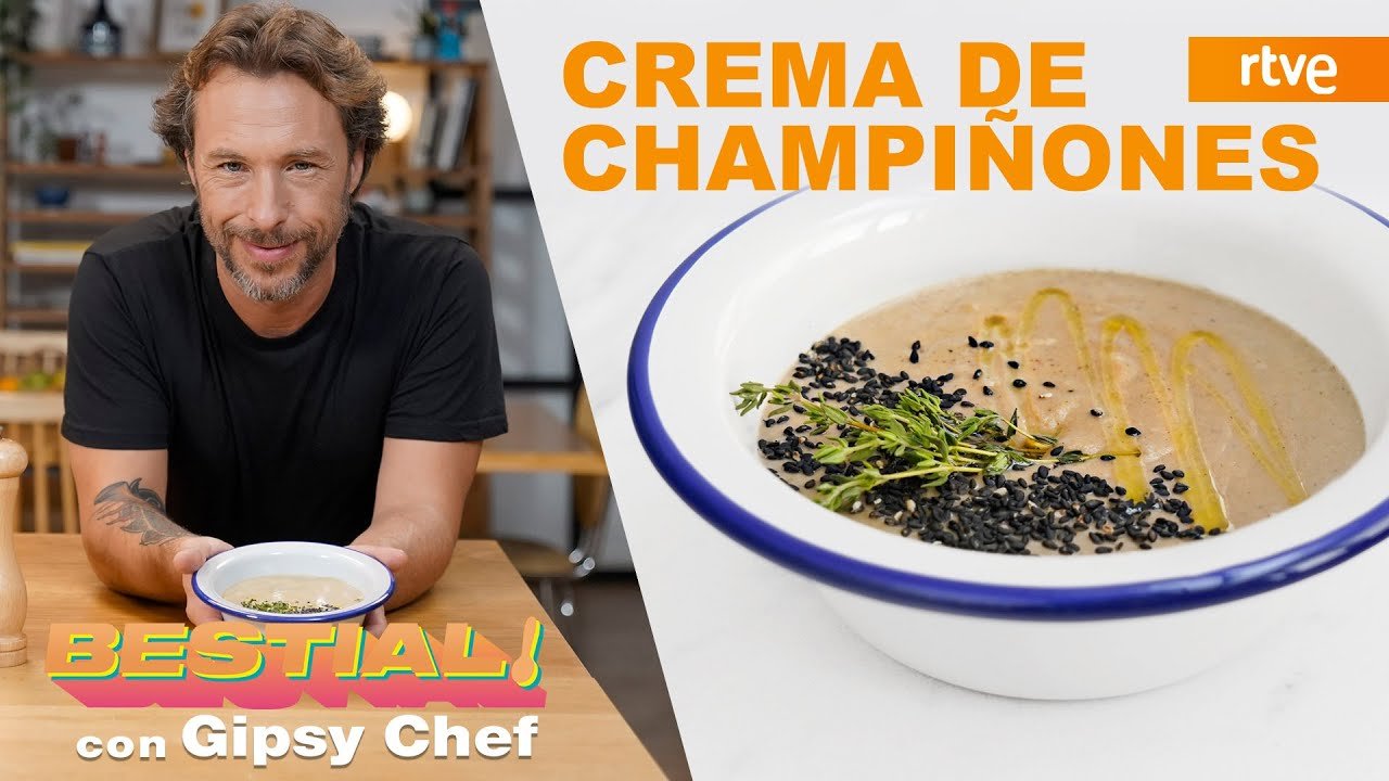 Crema de champiñones con miso