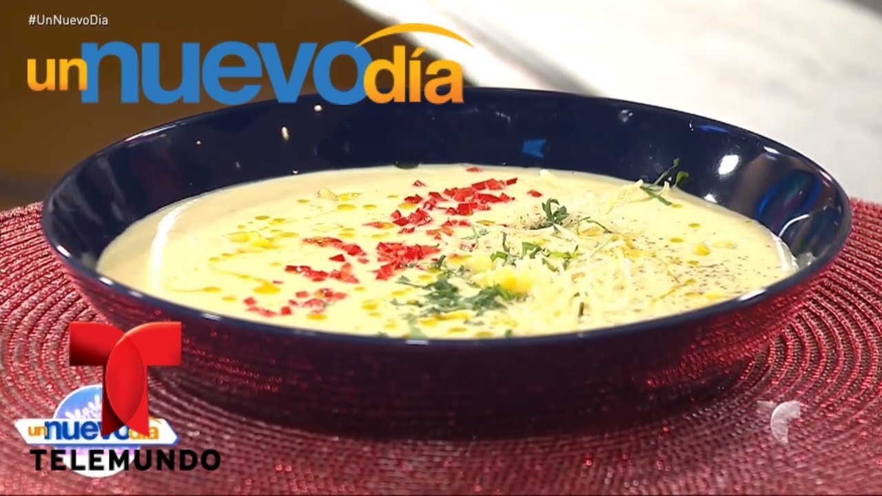 Crema de maíz con chile suave