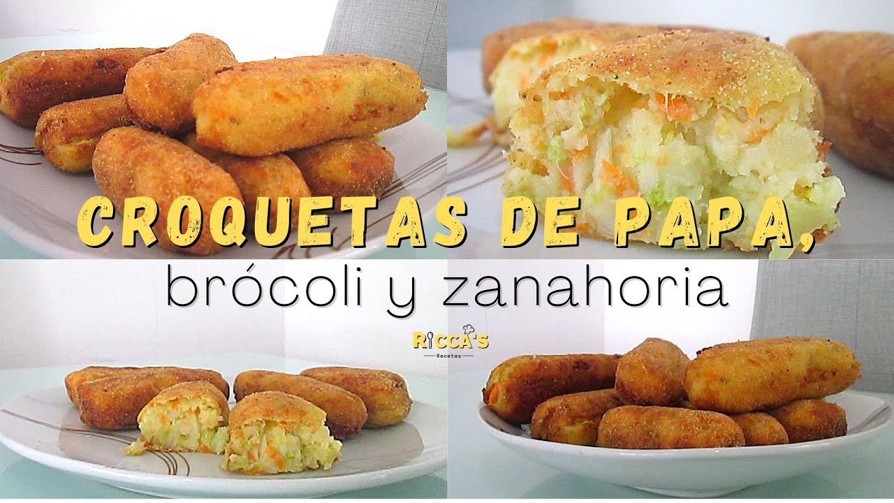 Croquetas de papa con brócoli