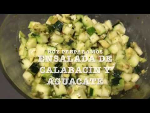 Ensalada de calabacín con aguacate
