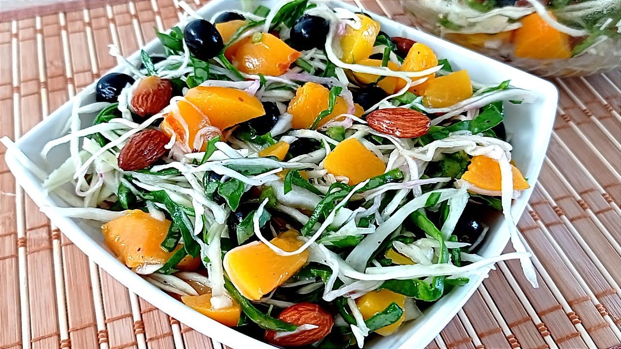 Ensalada de col y espinaca