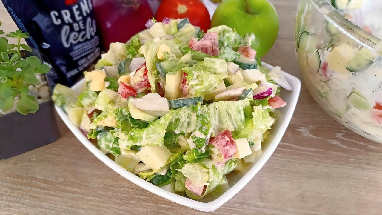 Ensalada de lechuga con pepino