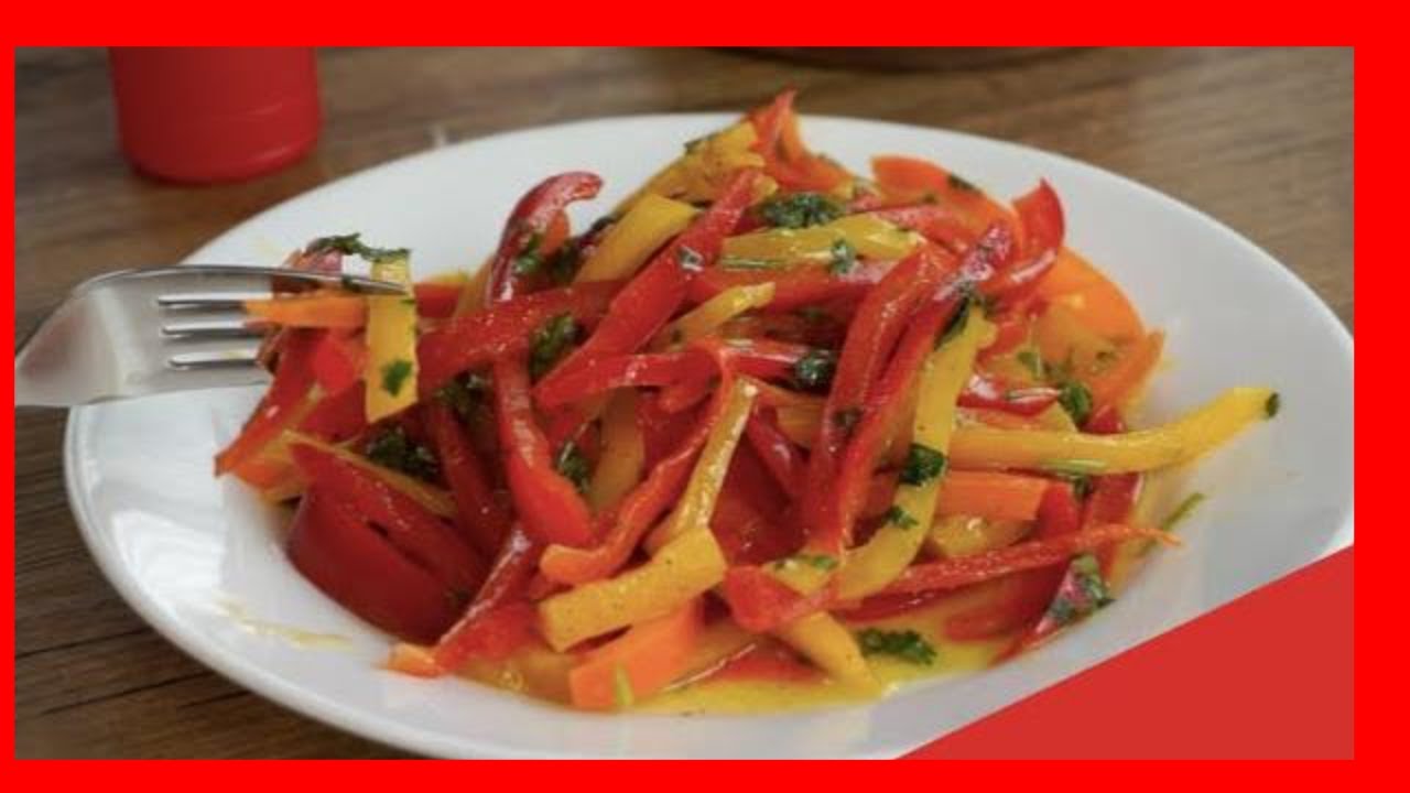 Ensalada de pimiento amarillo con limón